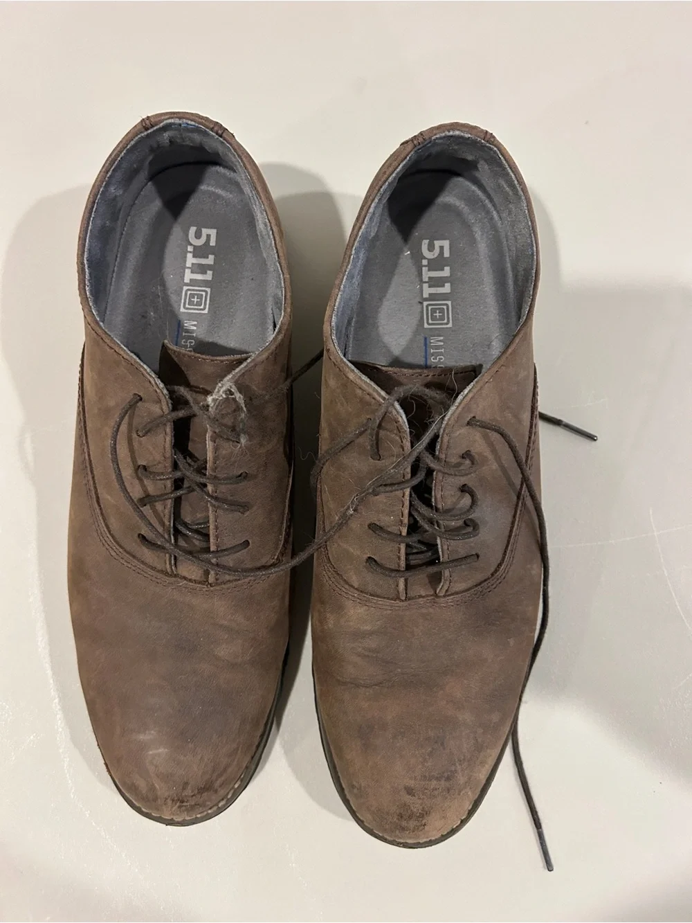 5.11 Tactical Brown Leather Derby Lace-Up Shoes